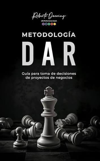 Portada del libro Metodología DAR con una reina de ajedrez blanca entre peones caídos